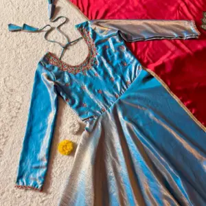 Sindoor Tissue Silk Gown