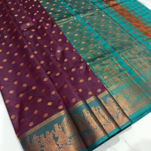 Soft Silk Zari Saree with Blouse