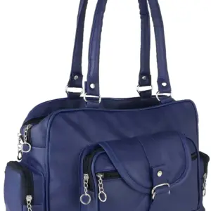 Women's Handbag with Golden Accessories & Fur Charm | Perfect for Work, Shopping & Parties