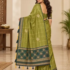 Soft Silk Saree with Blouse – Design 4