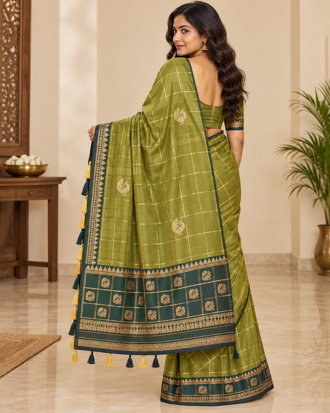 Soft Silk Saree with Blouse – Design 4