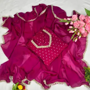 Nc Moss Gown with Dupatta
