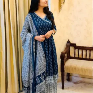 Fully Stiched Kurta and Pant & Dupatta Set*