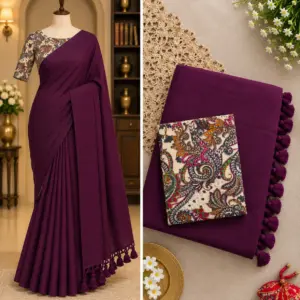 Khadi Cotton Saree with Blouse