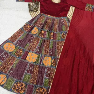 Vichitra Silk Gown