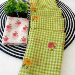 Trending Pure Linen Cotton Sarees With Unstitched Blouse