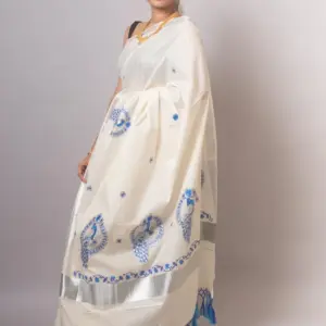 Cotton Embroidered Saree with Blouse – Design 2