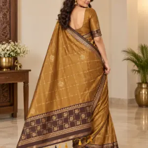 Soft Silk Saree with Blouse – Design 4