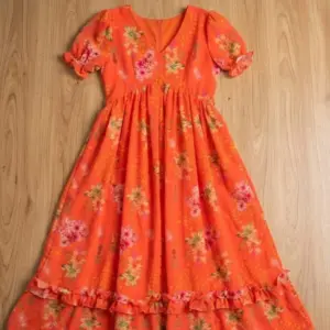 Georgette Floral Gown Dress