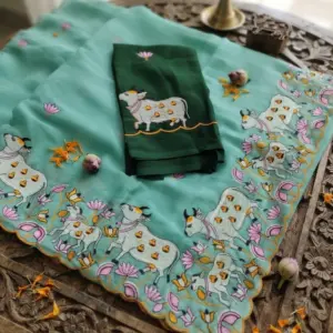 Embroidered Saree with Blouse