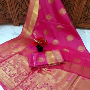 Soft Silk Saree with Blouse – Design 2