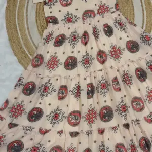 Most Trending Kalamkari Kolam Design Mull chanderi Maxi Gown