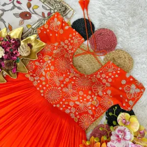 Top Trending Festival Collection. Beautiful Maggam Work Gown With Kalamkari Dupatta. A touch of glam