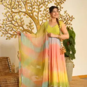 Elegant 3-Piece Anarkali Set