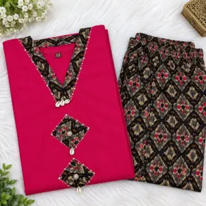 Cotton Ikkat Co-ord Set for Women