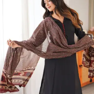 Rayon Kurti Pant Dupatta Set