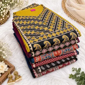Cotton Ajrakh Print Kurta Set