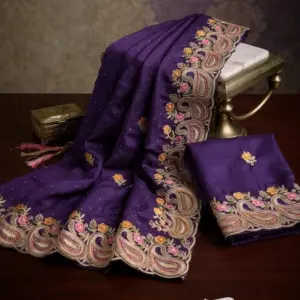 SPACE SILK EMBROIDERY WITH SEPARATE BLOUSE