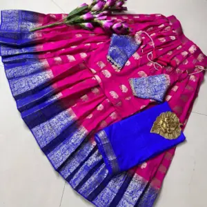 Traditional Pure Silk Fully Stitched Lehenga Choli Set