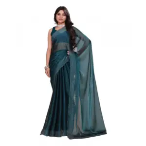 Women's Jimmy Choo Embellished Saree with Blouse – Green