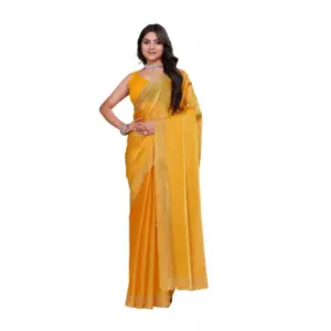 Women's Jimmy Choo Embellished Saree with Blouse – Mustard