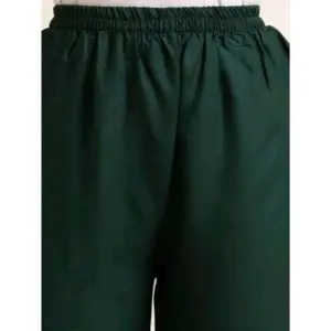 Generic Women's Casual Rayon Solid Ankle Length Palazzo (Green, Free Size)