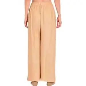 Generic Women's Casual Rayon Solid Ankle Length Palazzo (Golden , Free Size)