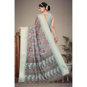 Women's Cotton Silk Printed Saree – Multicolor
