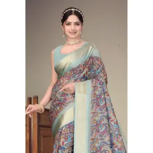 Women's Cotton Silk Printed Saree – Multicolor
