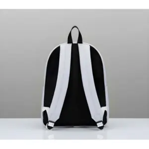 Unisex PU Leather Solid Medium Zipper Backpack (Grey)