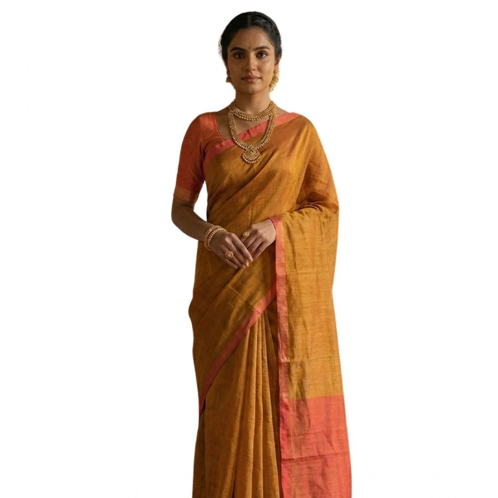 Women's Cotton Printed Saree with Blouse – Mustrad