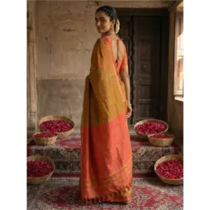 Women's Cotton Printed Saree with Blouse – Mustrad