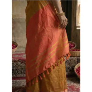 Women's Cotton Printed Saree with Blouse – Mustrad