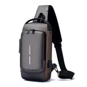 Waterproof Sling Cross Backpack Bag (Black)