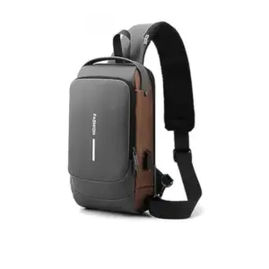 Waterproof Sling Cross Backpack Bag (Black)
