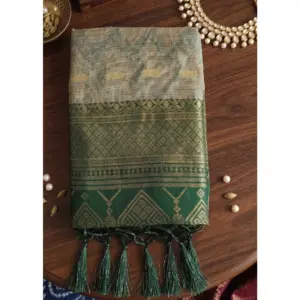 Women's Cotton Printed Saree with Blouse – Multicolor