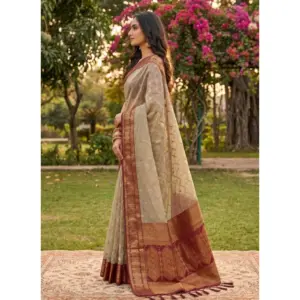 Women's Cotton Printed Saree with Blouse – Multicolor