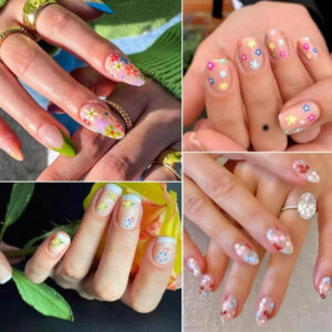 Plastic Nail Art Stickers (Multicolor)