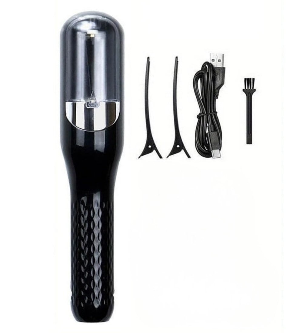 Stainless Steel Cordless Split End Hair Trimmer (Black)