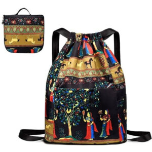Nylon-Polyester Printed Backpack (Multicolor)