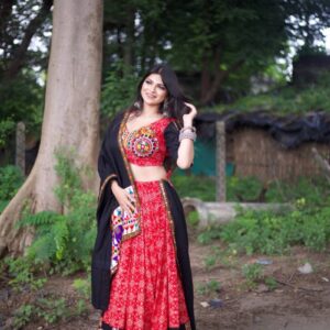 Taraa L 1693 Pure Cotton Navratri Lehenga