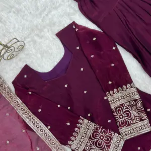 Fendy Silk Embroidered Kurta Set