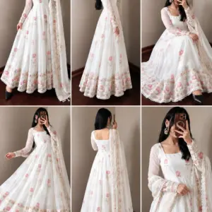 Fendy Silk Anarkali Gown Set