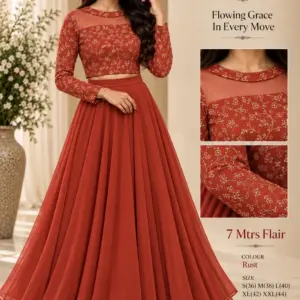 Georgette Embroidered Lehenga Set