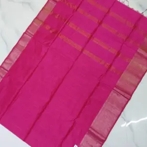 Slub Border Saree with Blouse