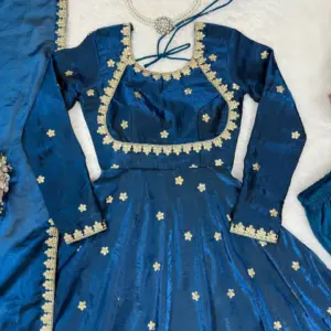 Fandy Silk Gown With Dupatta