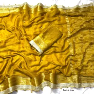Tissue Silk Saree with Ghungroo Work
