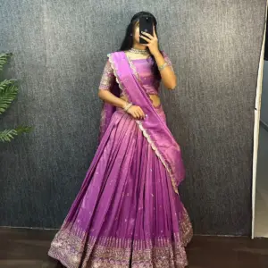 Authentic Tissue Silk Lehenga Choli Set