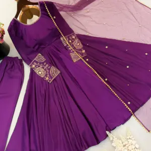 Upada Silk Gown with Dupatta