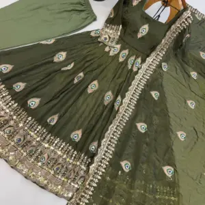 Fendy Silk Embroidered Gown